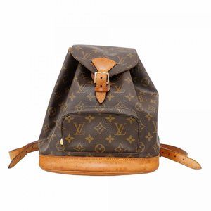 Louis Vuitton Montsouris MM Brown CANVAS, LEATHER backpack